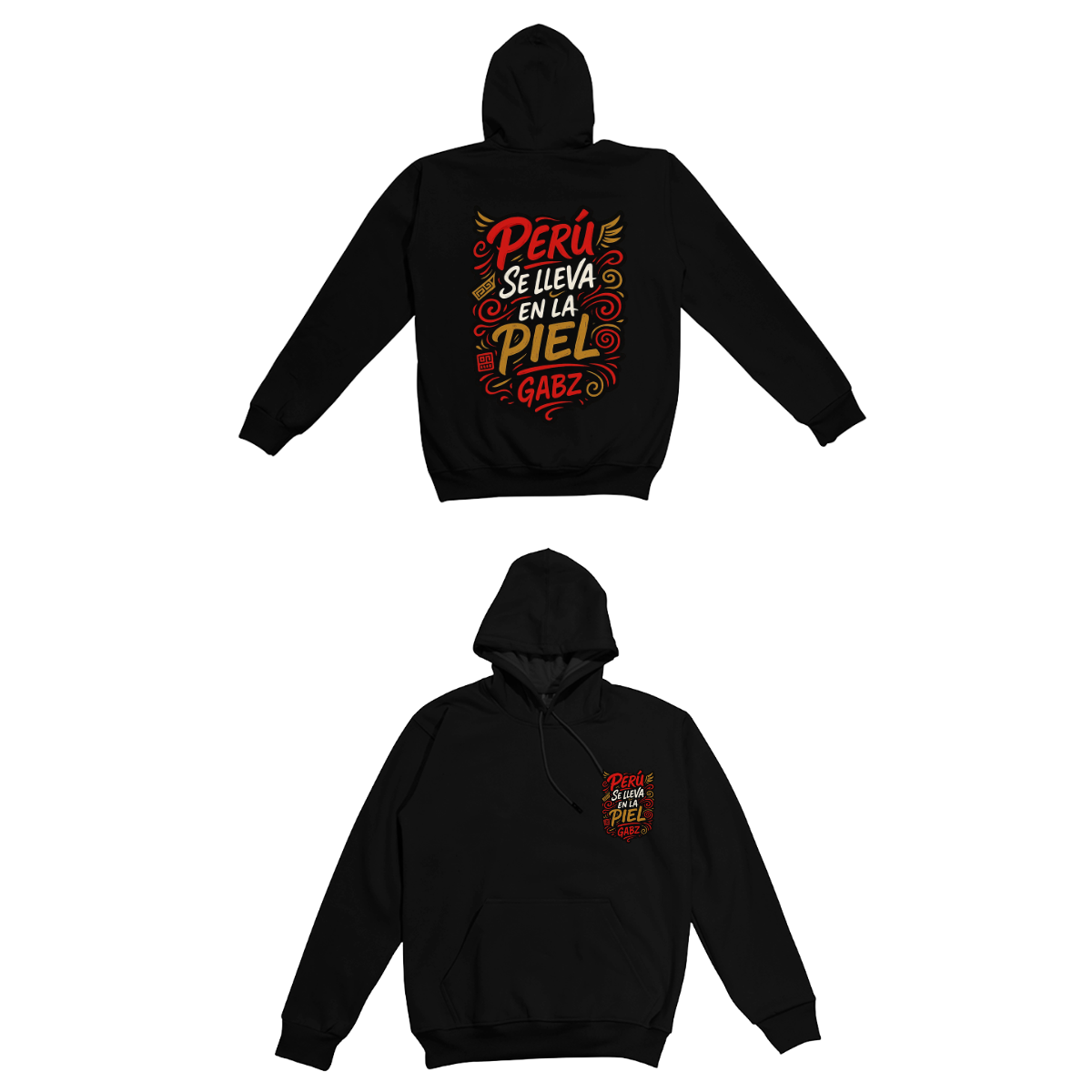 Polera manga Larga Peruano GABZ PNMLCP color Negro