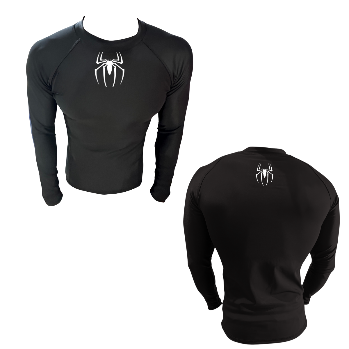 LICRA CON PROTECCION UV AQUAMODA LAMLANRBRN ARAÑA NEGRO LOGO BLANCO REFLECTIVO