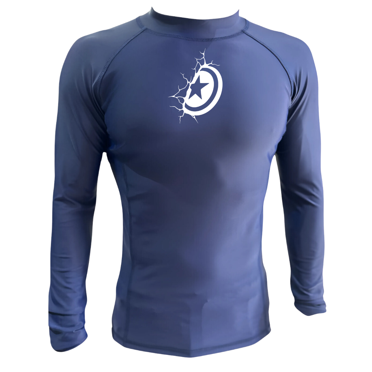 LICRA CON PROTECCIÓN UV AQUAMODA LAMAMAH AMÉRICA AZUL HOMBRE LOGO BLANCO REFLECTIVO