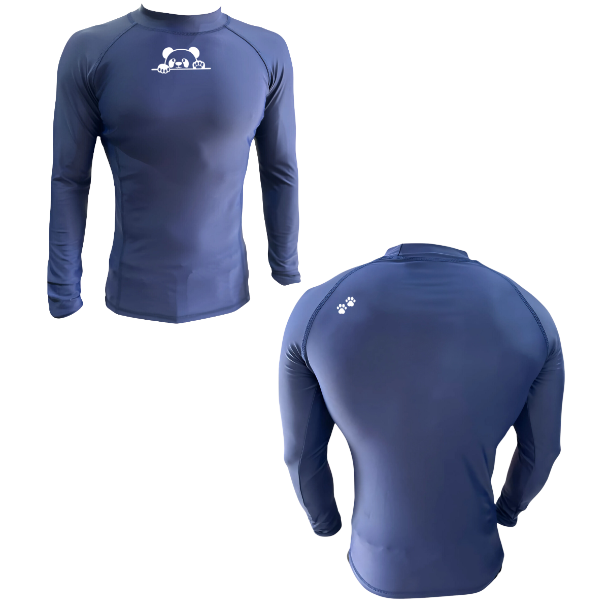 LICRA CON PROTECCIÓN UV AQUAMODA LAMOSAPLH OSO AZUL PLUS LOGO BLANCO REFLECTIVO