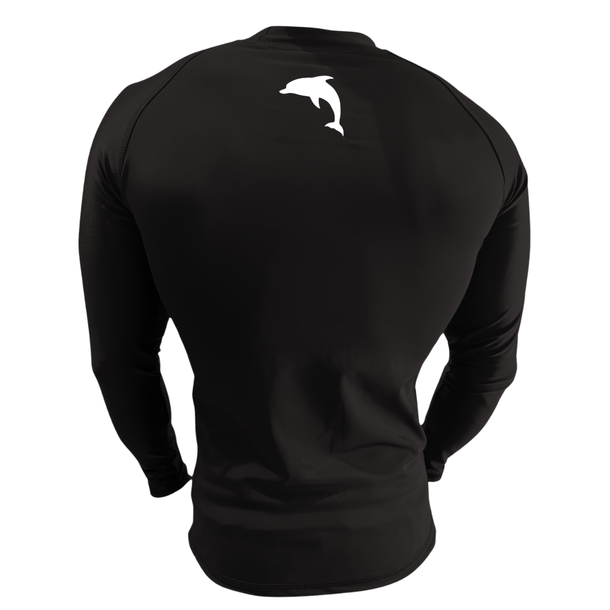 LICRA CON PROTECCIÓN UV AQUAMODA LAMDEPLNH DELFÍN PLUS NEGRA HOMBRE LOGO BLANCO REFLECTIVO
