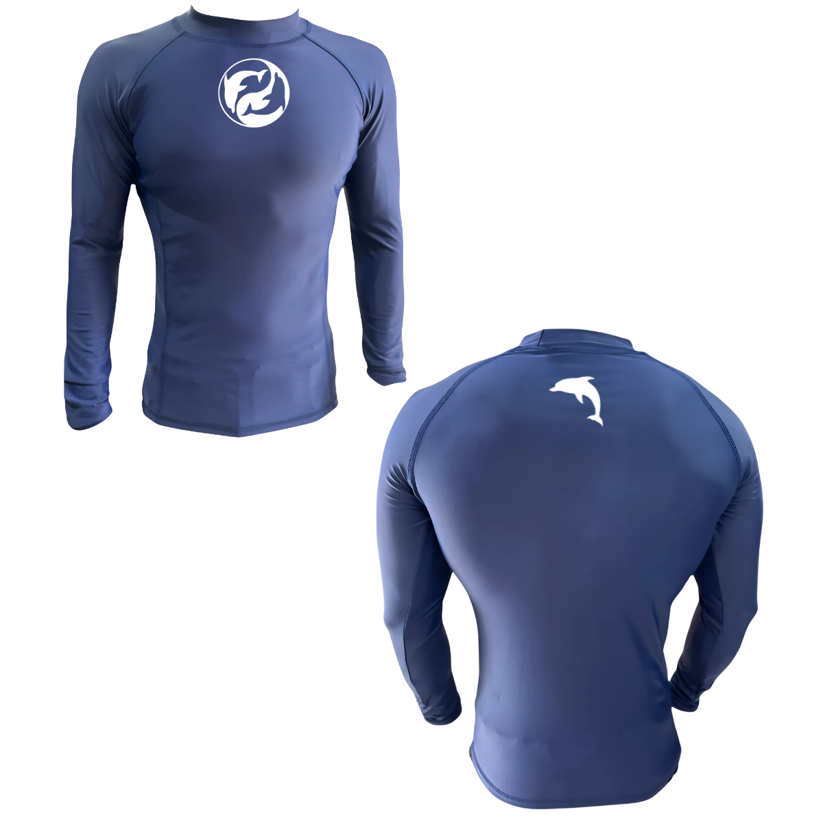 LICRA CON PROTECCIÓN UV AQUAMODA LAMDEPLH DELFÍN AZUL PLUS LOGO BLANCO REFLECTIVO