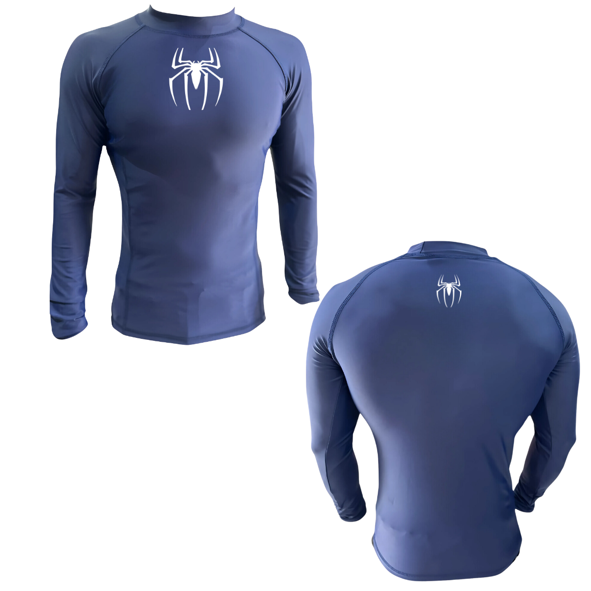 LICRA CON PROTECCION UV AQUAMODA LAMANLARN NIÑO ARAÑA AZUL LOGO BLANCO REFLECTIVO