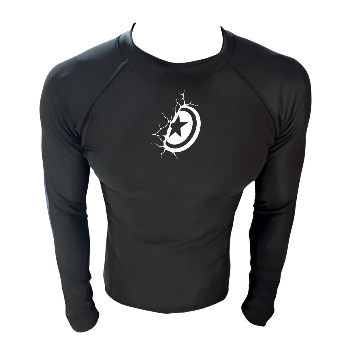 LICRA CON PROTECCIÓN UV AQUAMODA LAMAMENNH AMÉRICA NIÑO NEGRA HOMBRE LOGO BLANCO REFLECTIVO