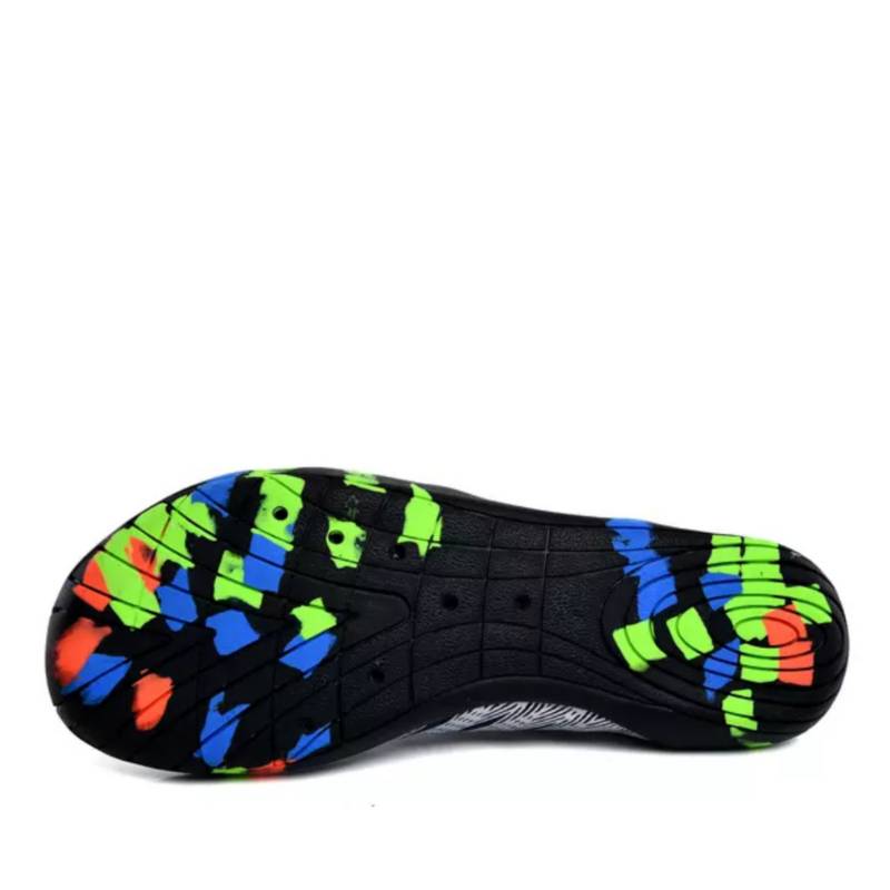 Aquashoes Zapatos Acuáticos AquaModa M1BNP Unisex Negro Raya Plateada