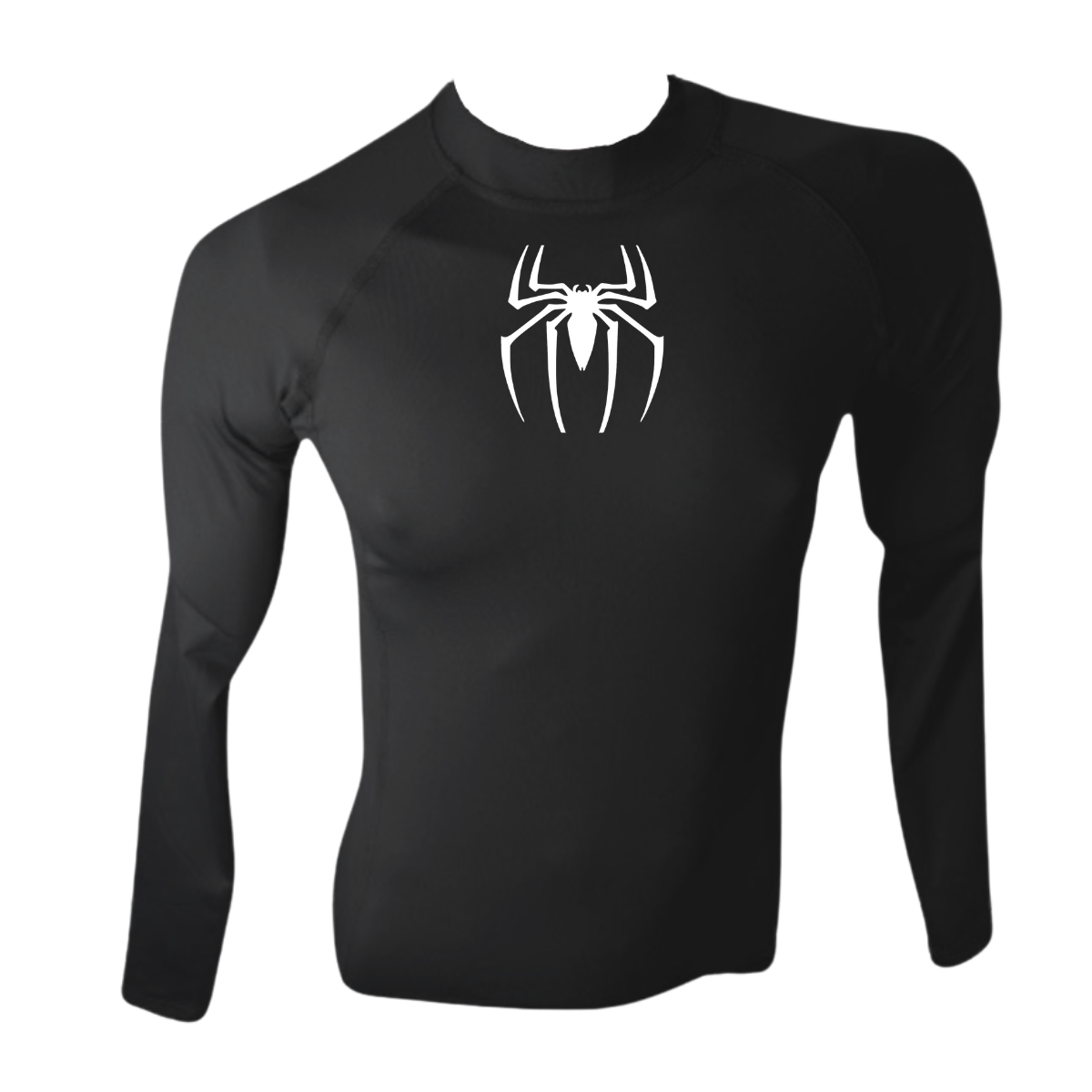 LICRA BRASILERA CON PROTECCION UV AQUAMODA ARAÑA LBAMARHN HOMBRE NEGRO LOGO BLANCO REFLECTIVO