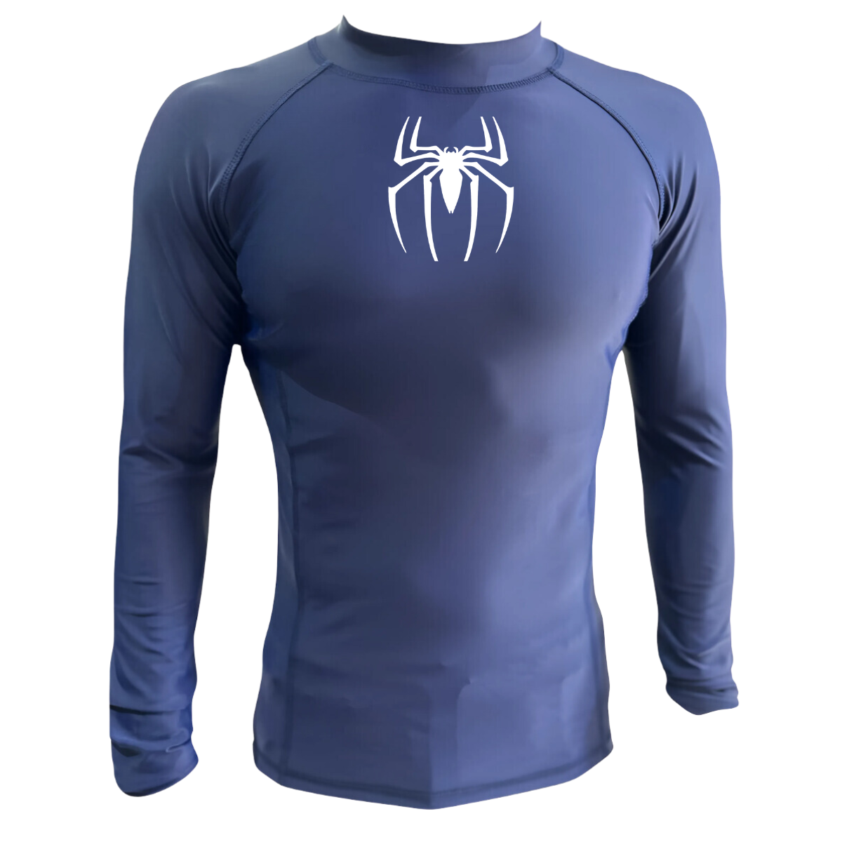 LICRA CON PROTECCION UV AQUAMODA LAMANLARN  NIÑO ARAÑA AZUL LOGO BLANCO REFLECTIVO
