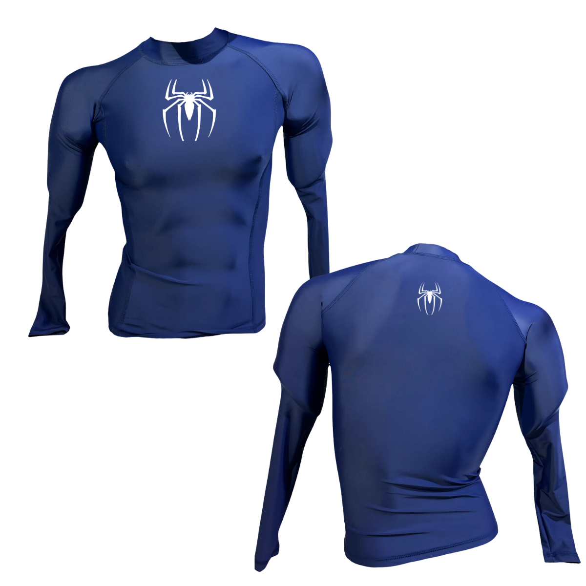 LICRA CON PROTECCION UV AQUAMODA LAMANLARN  NIÑO ARAÑA AZUL LOGO BLANCO REFLECTIVO